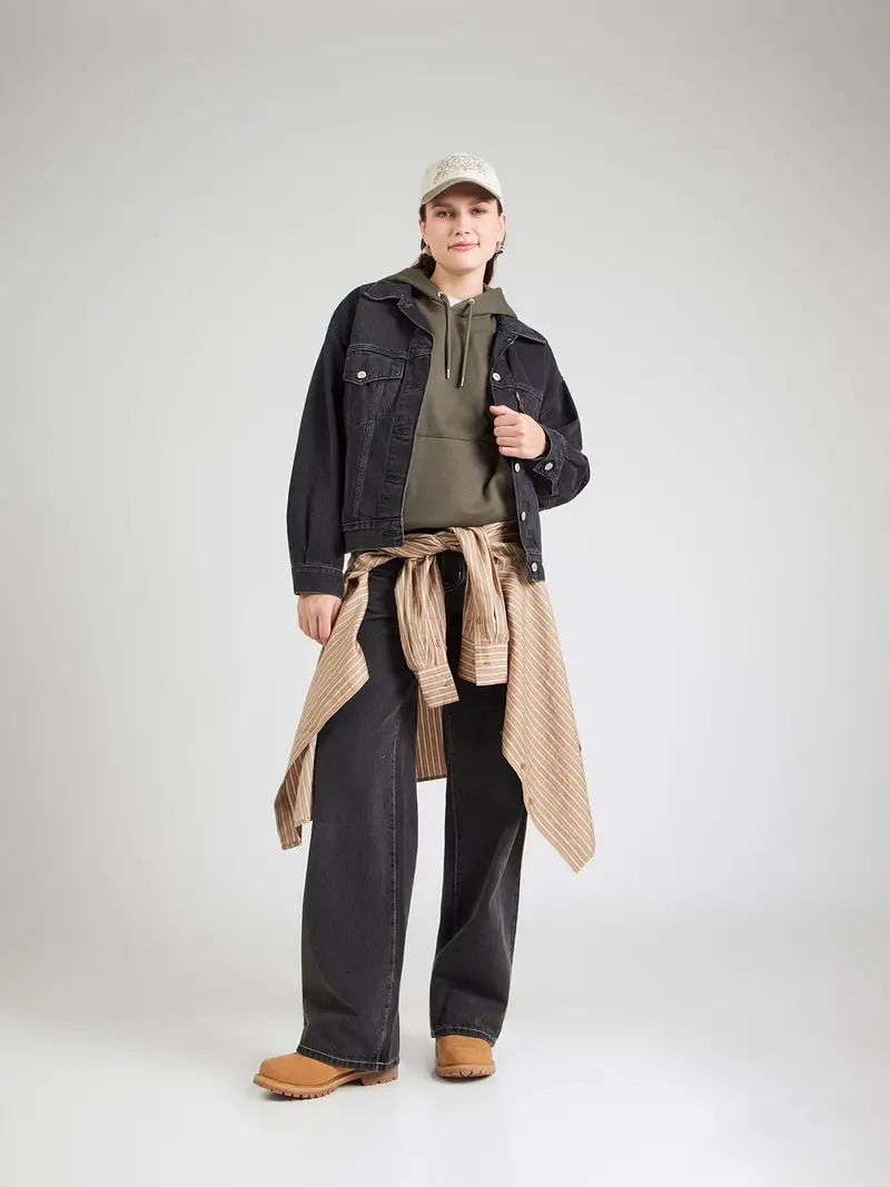 Felpa ESSENTIAL SIMPLE DOME oliva / bianco miniatura 2