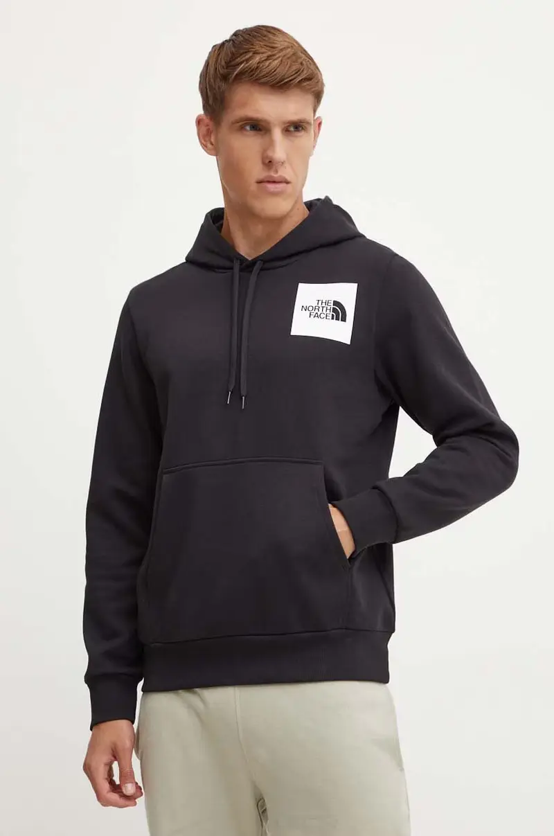 felpa Fine Hoodie uomo colore nero con cappuccio NF0A89EUJK31