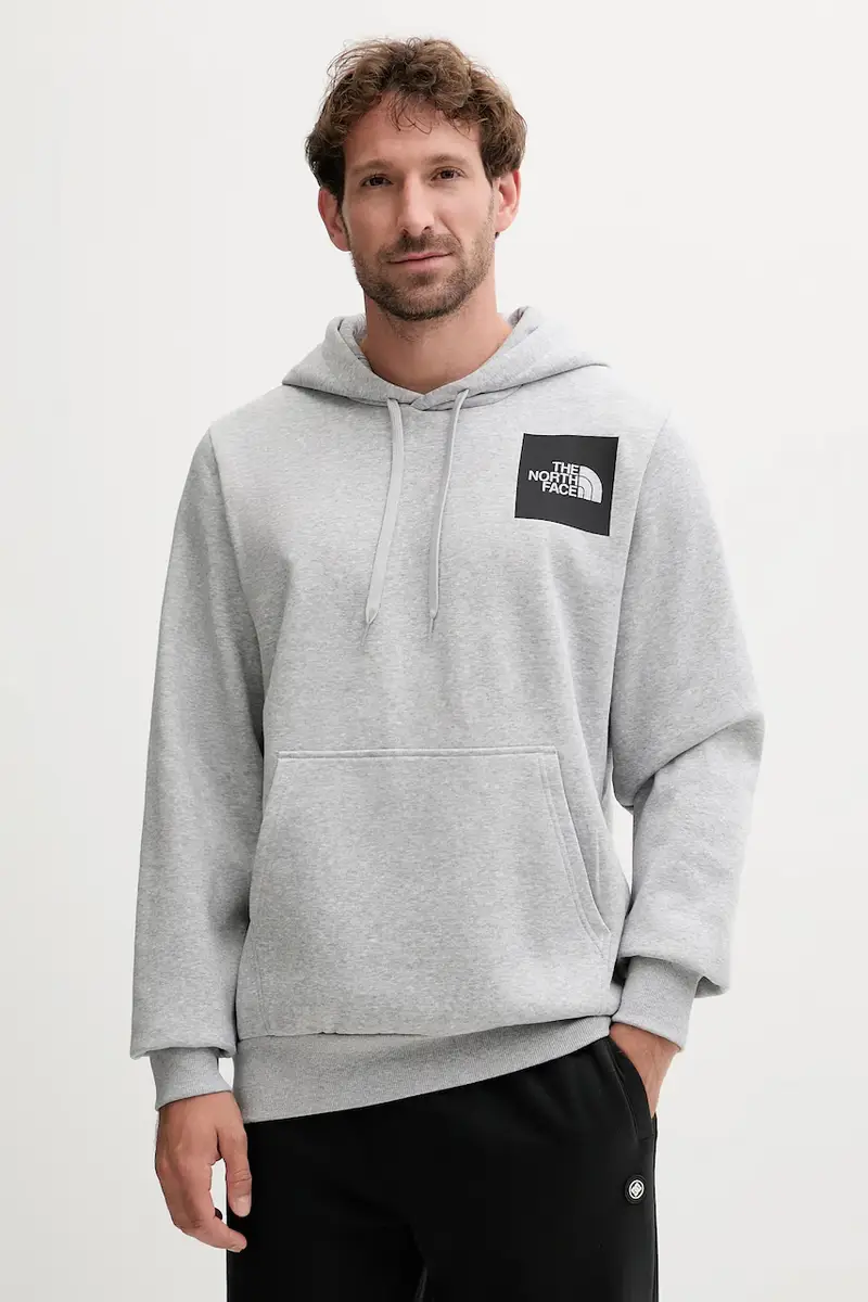 felpa Fine uomo colore grigio con cappuccio NF0A89EUDYX1