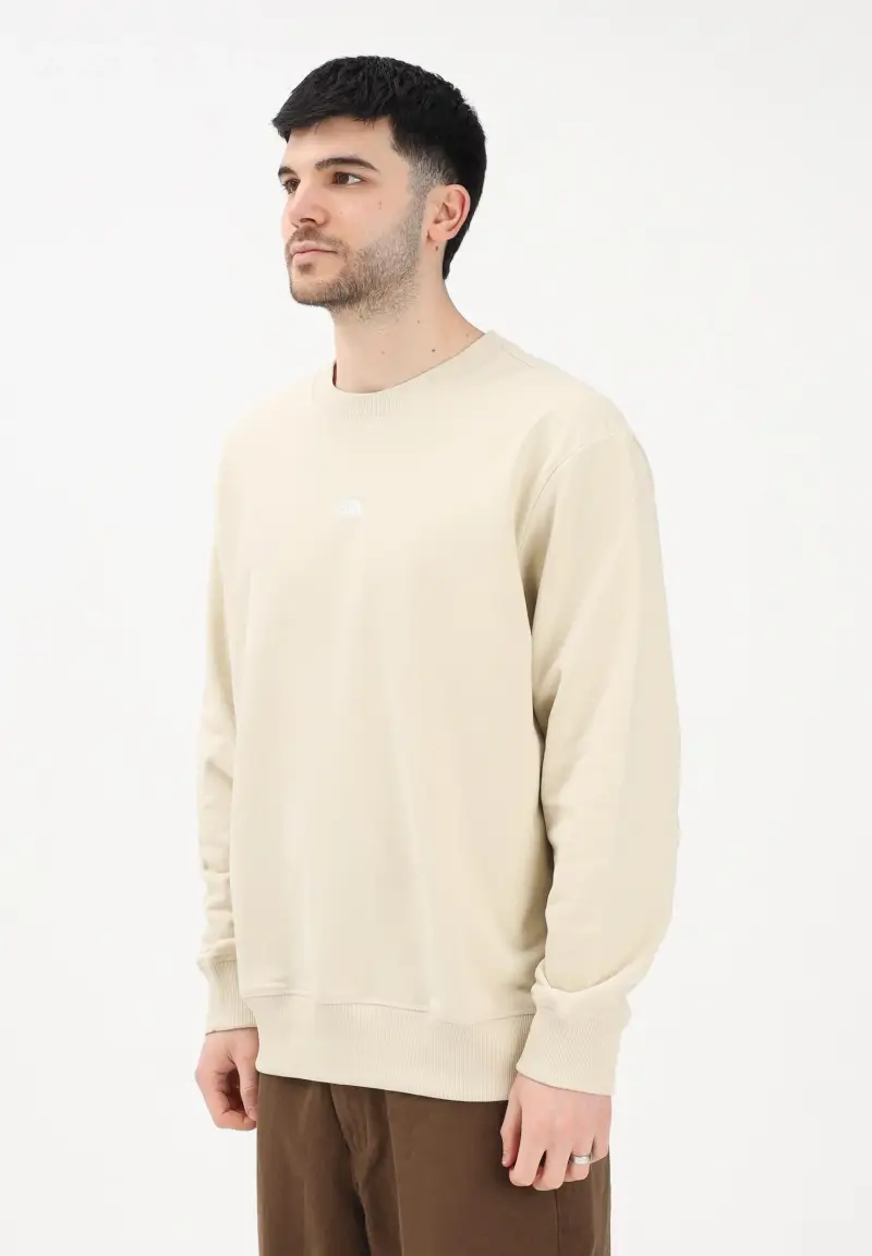 Felpa girocollo Essential Light Relaxed beige da uomo