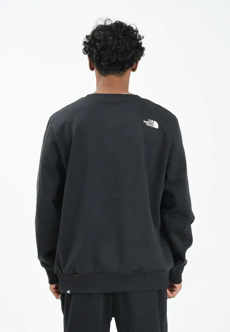 Felpa girocollo Essential nera da uomo miniatura 3