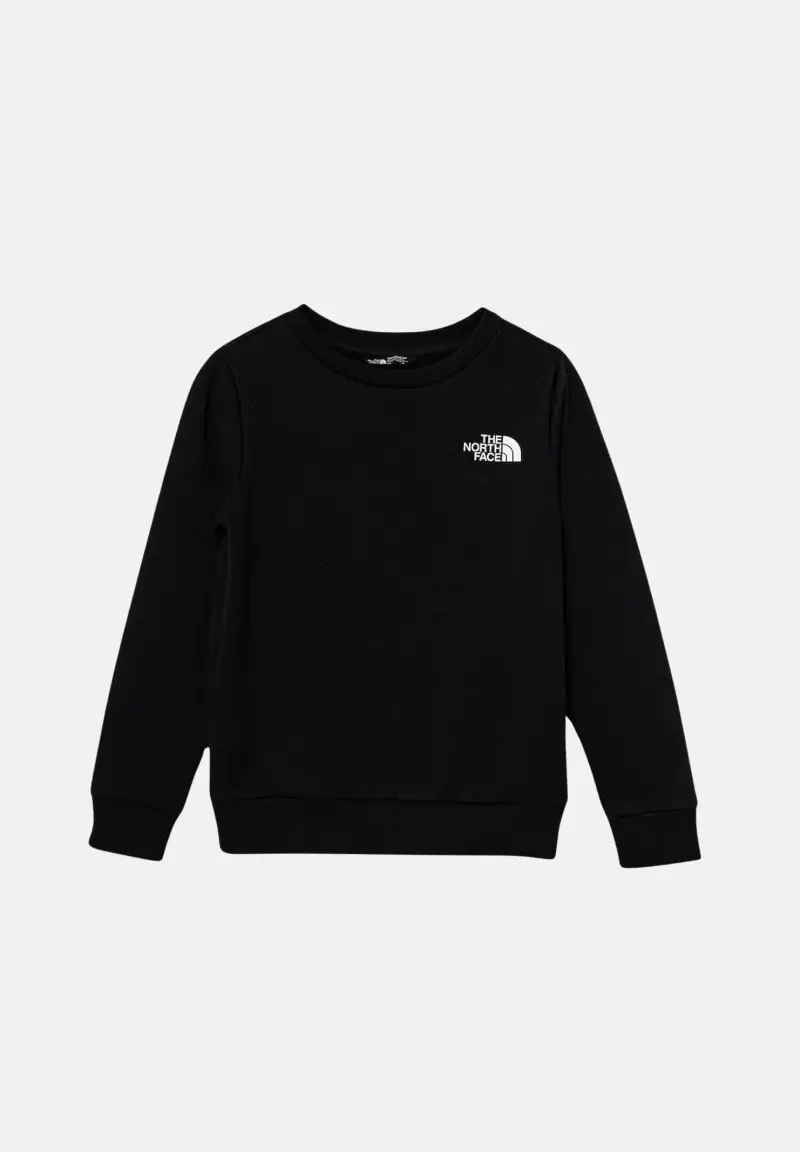 Felpa girocollo Simple Dome nera per bambino e bambina