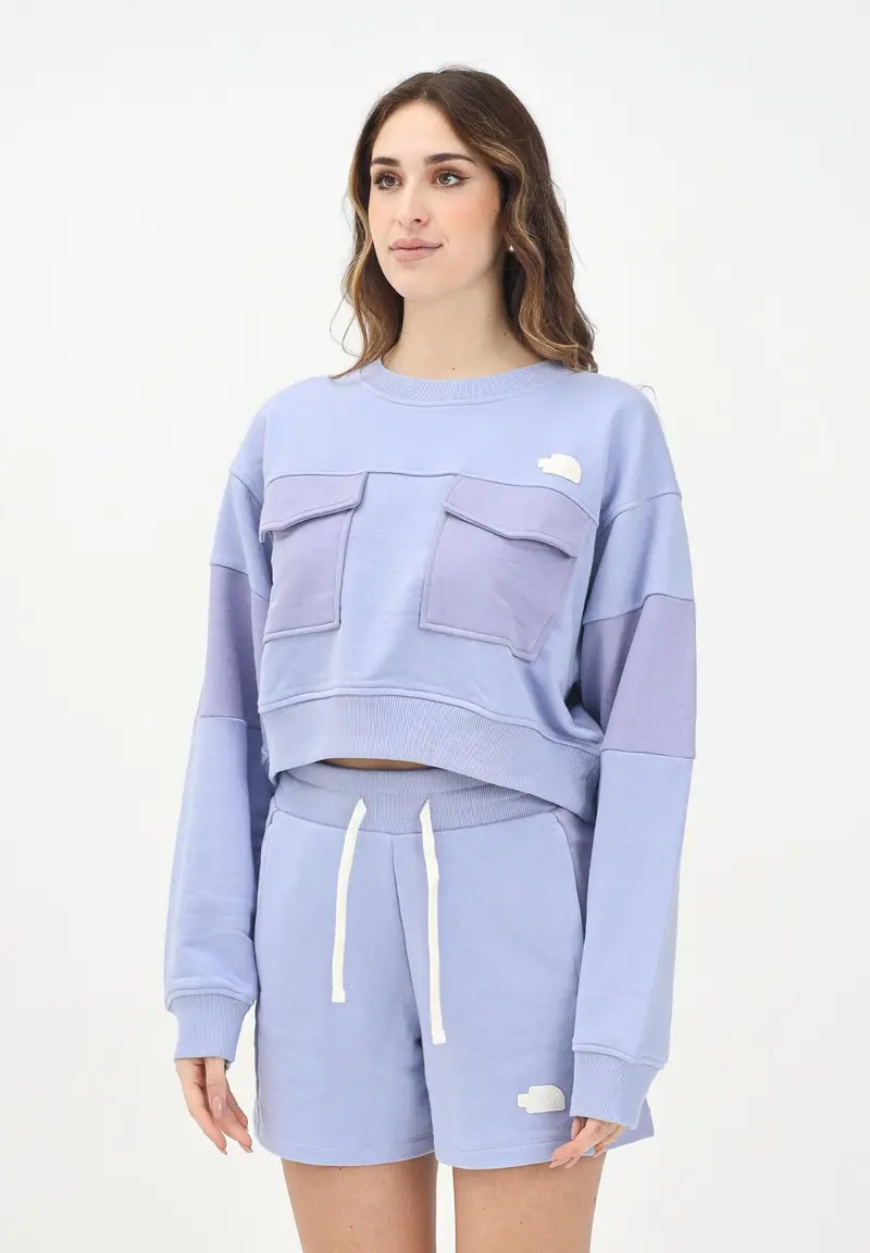 THE NORTH FACE Felpa girocollo Terry Oversized lilla da donna