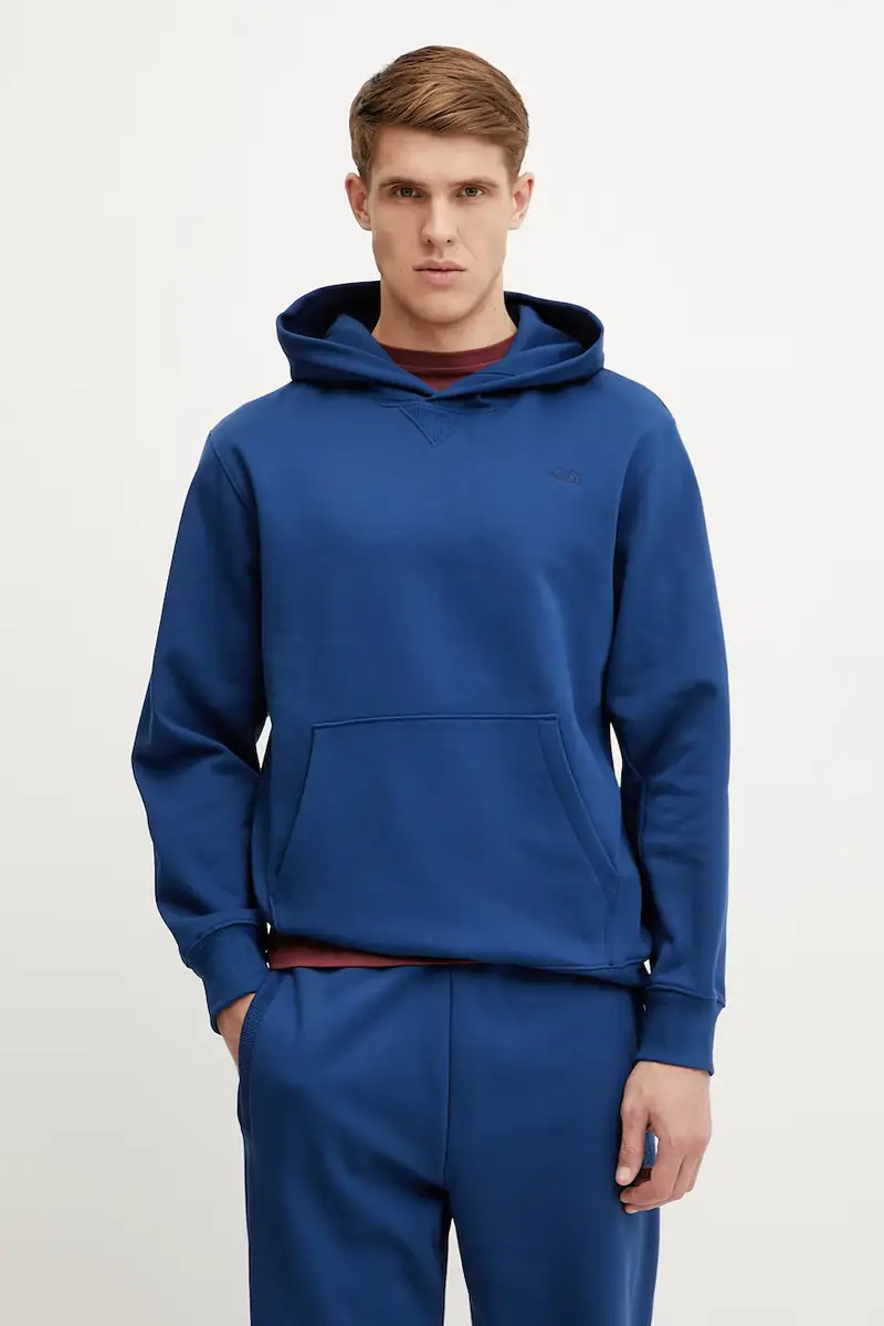 felpa in cotone Dome Relaxed uomo colore blu navy con cappuccio NF0A8C43D1R1