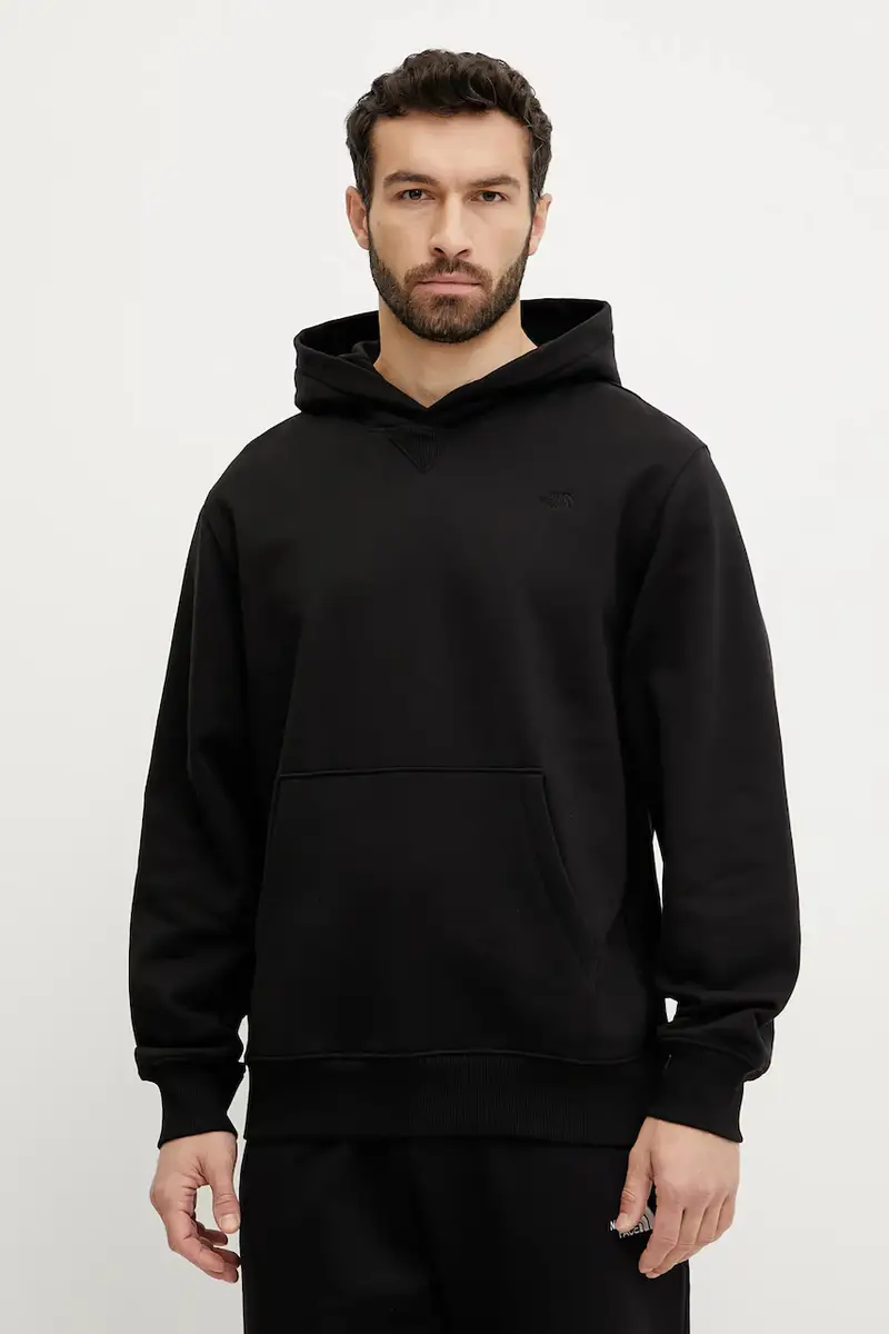 felpa in cotone Dome Relaxed uomo colore nero con cappuccio NF0A8C43JK31