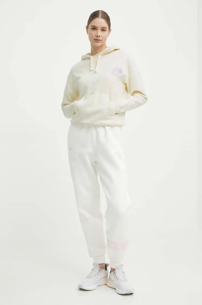 felpa in cotone donna colore beige con cappuccio NF0A87DYQLI1 miniatura 2