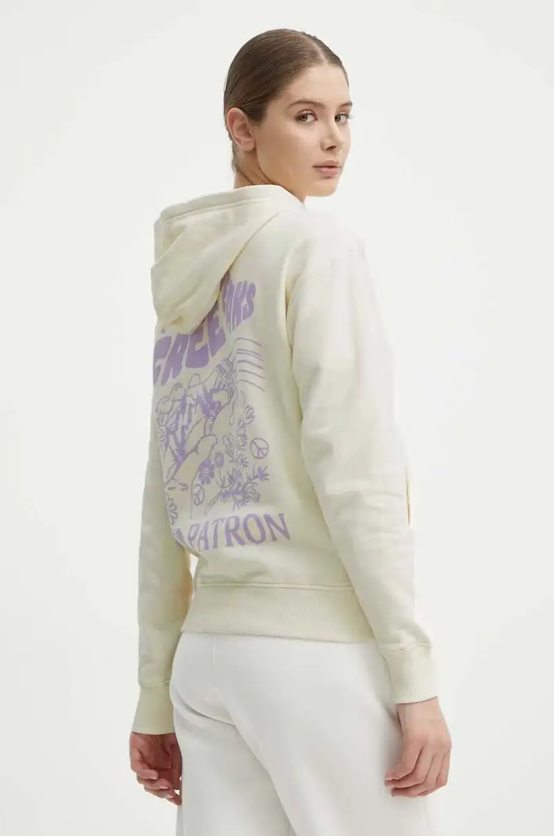 felpa in cotone donna colore beige con cappuccio NF0A87DYQLI1