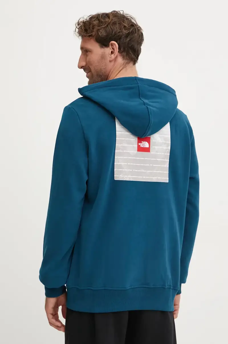 felpa in cotone Expedition System Turchese miniatura 3