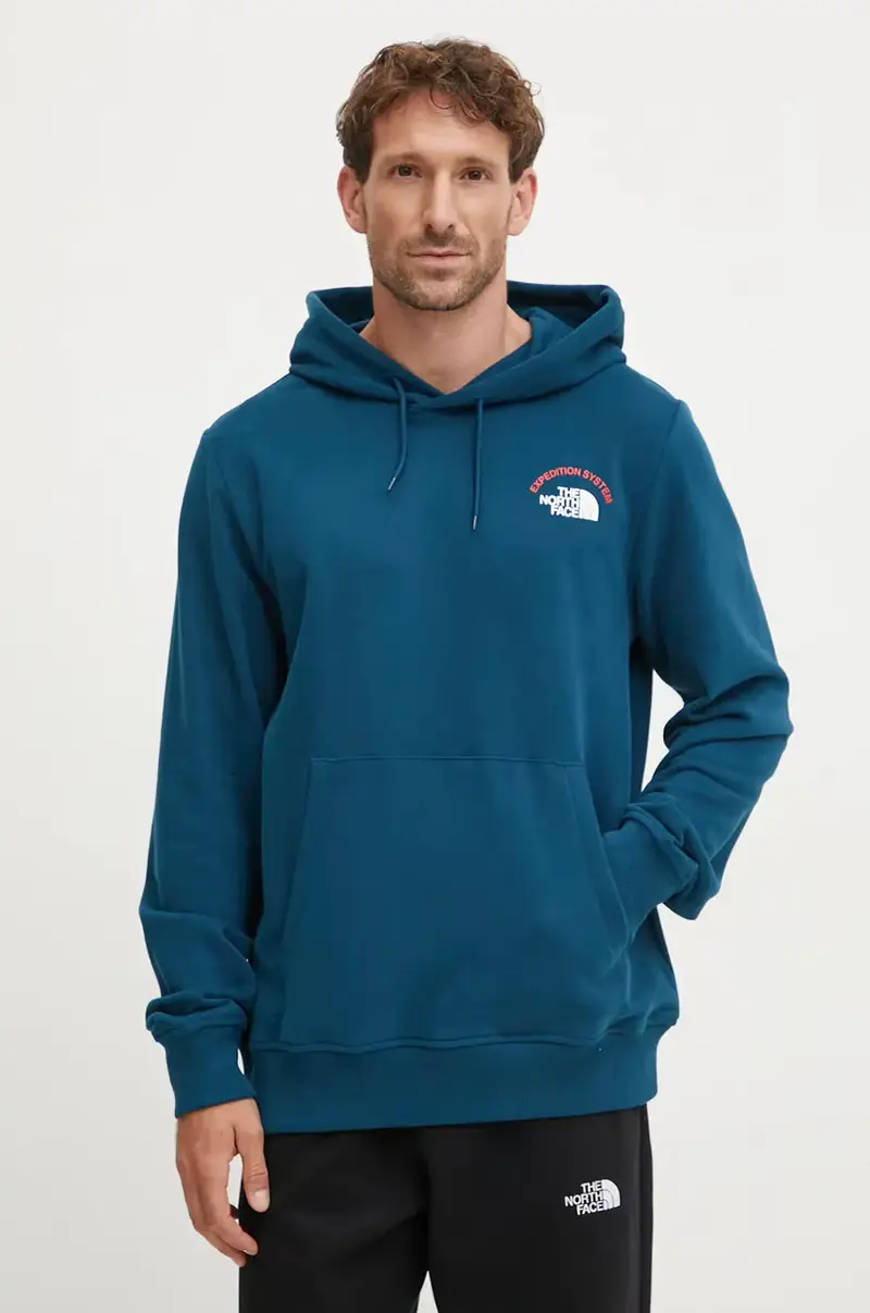 felpa in cotone Expedition System Turchese