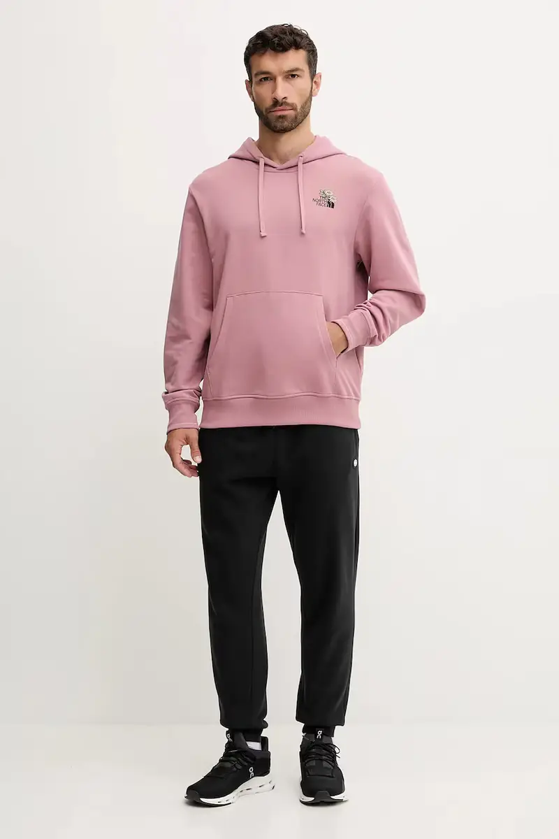 felpa in cotone Flowe Dome uomo colore rosa con cappuccio NF0A8EGZHCS1 miniatura 2