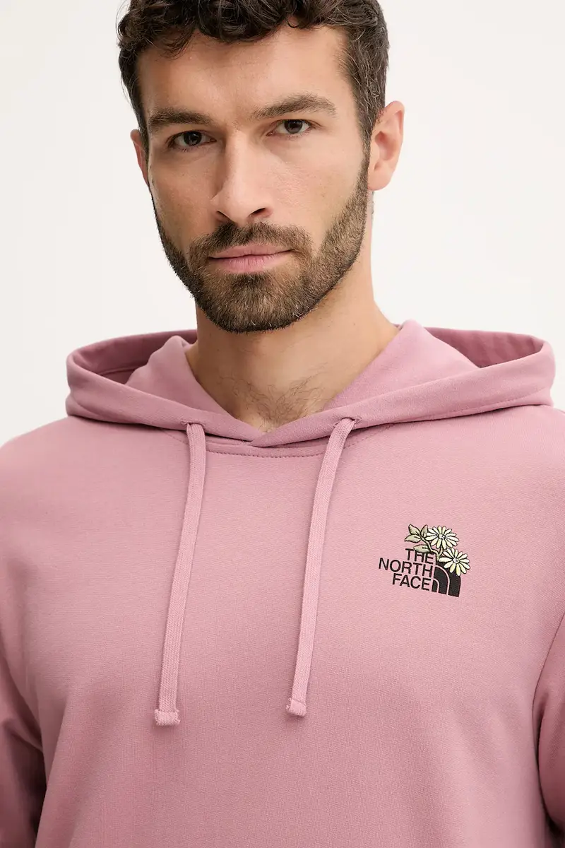 felpa in cotone Flowe Dome uomo colore rosa con cappuccio NF0A8EGZHCS1 miniatura 4