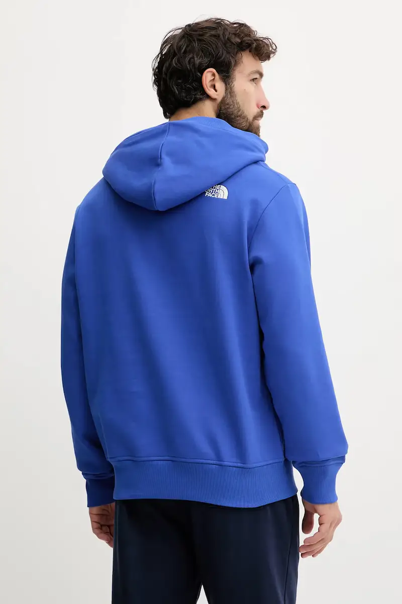 felpa in cotone Icon Relaxed uomo colore blu con cappuccio con applicazione NF0A8EU8CZ61 miniatura 3