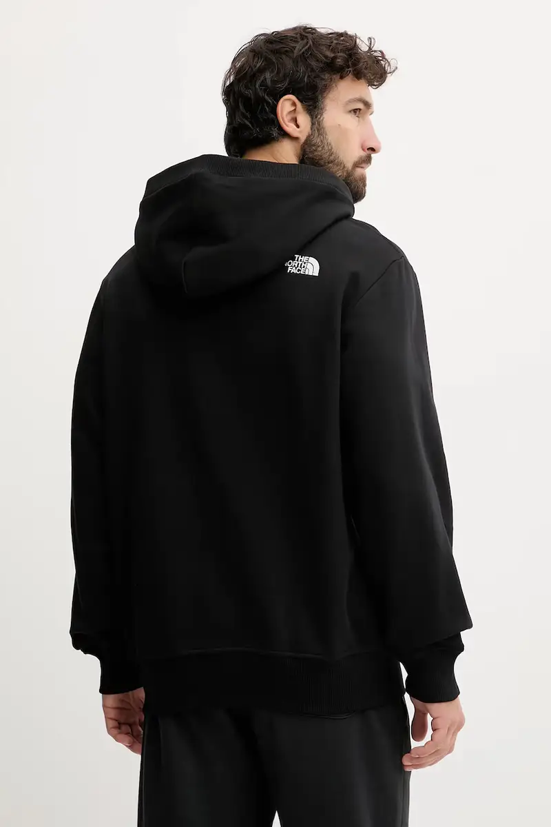 felpa in cotone Icon Relaxed uomo colore nero con cappuccio con applicazione NF0A8EU8JK31 miniatura 3