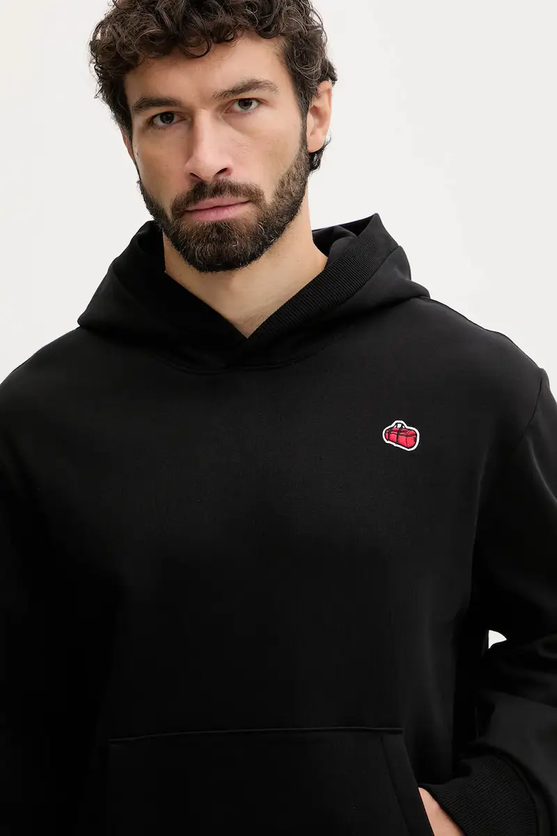 felpa in cotone Icon Relaxed uomo colore nero con cappuccio con applicazione NF0A8EU8JK31 miniatura 4
