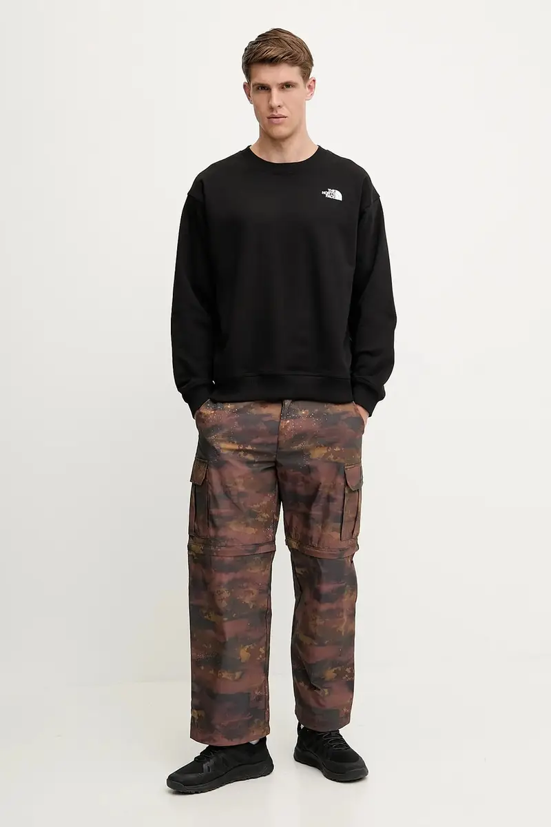 felpa in cotone Nuptse Oversized uomo colore nero NF0A8C3UJK31 miniatura 2