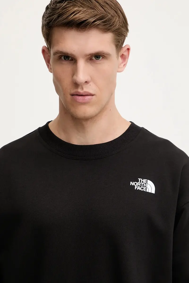 felpa in cotone Nuptse Oversized uomo colore nero NF0A8C3UJK31 miniatura 4