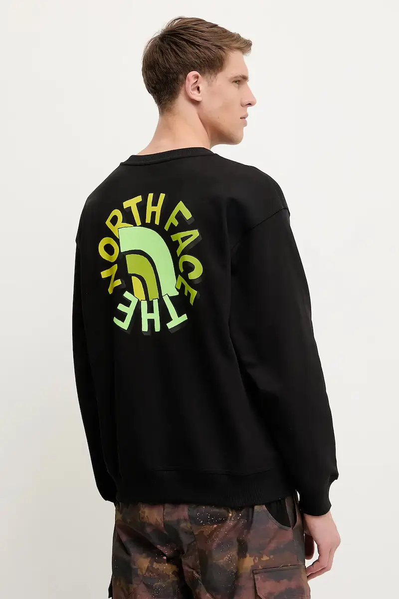 felpa in cotone Nuptse Oversized uomo colore nero NF0A8C3UJK31