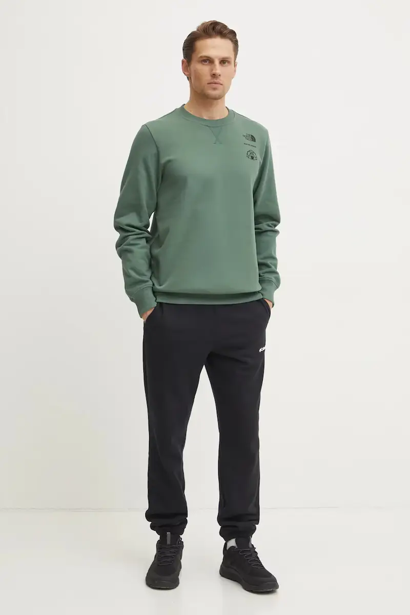 felpa in cotone Outdoor Graphic uomo colore verde NF0A8C21HCH1 miniatura 2