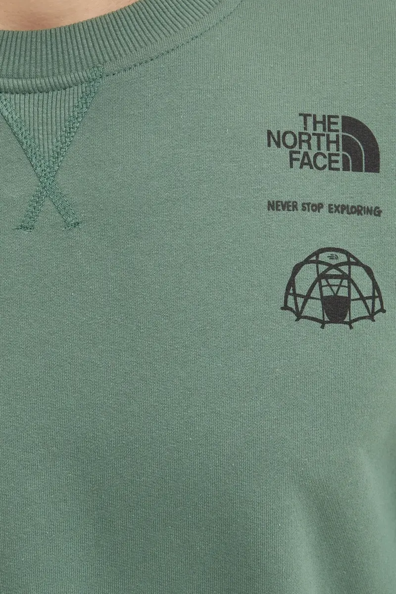 felpa in cotone Outdoor Graphic uomo colore verde NF0A8C21HCH1 miniatura 5