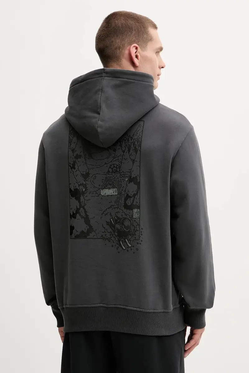 felpa in cotone Powder Days uomo colore grigio con cappuccio NF0A8E4G0C51 miniatura 3