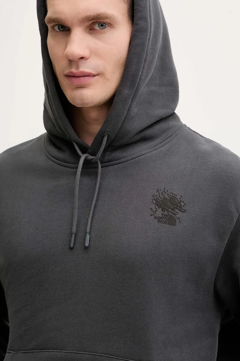 felpa in cotone Powder Days uomo colore grigio con cappuccio NF0A8E4G0C51 miniatura 4