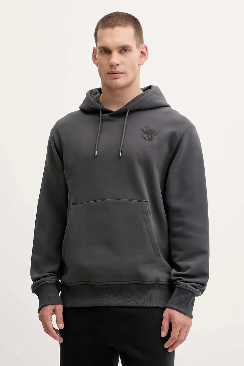 felpa in cotone Powder Days uomo colore grigio con cappuccio NF0A8E4G0C51