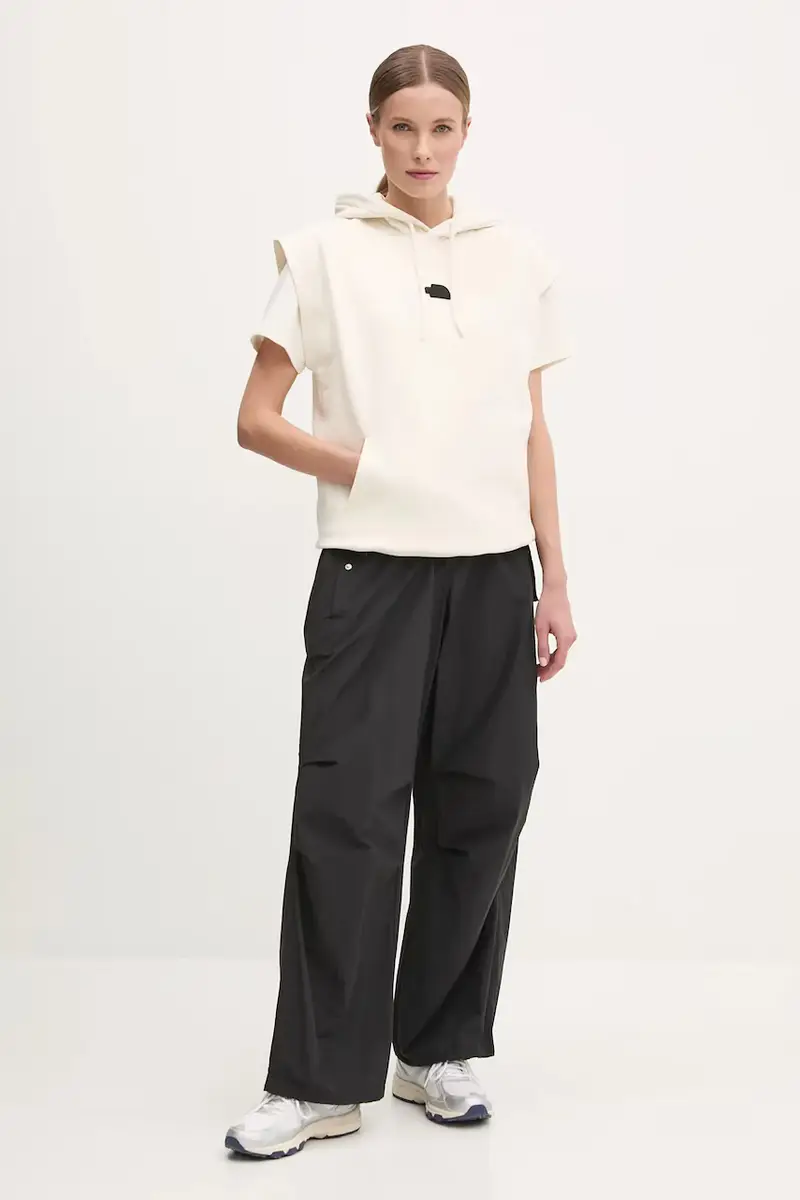 felpa in cotone Relaxed donna colore beige con cappuccio NF0A8BW2QLI1 miniatura 2