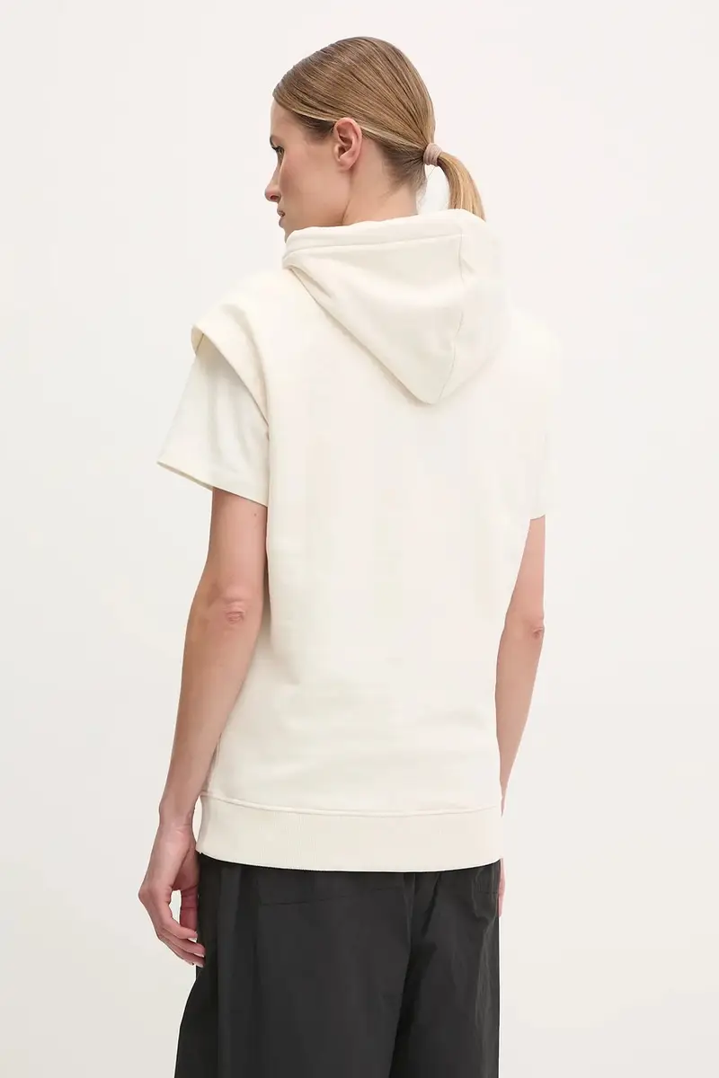 felpa in cotone Relaxed donna colore beige con cappuccio NF0A8BW2QLI1 miniatura 3