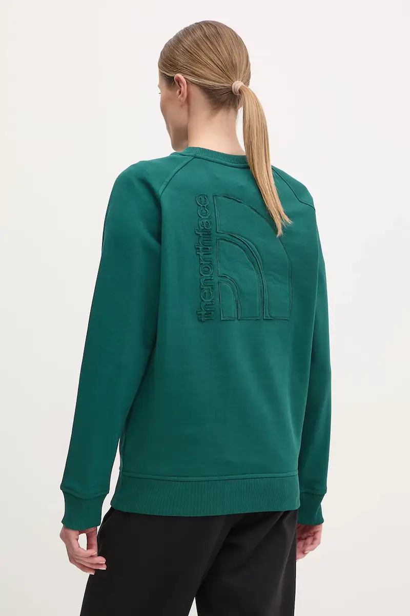 felpa in cotone Relaxed donna colore verde NF0A8C396GI1 miniatura 3