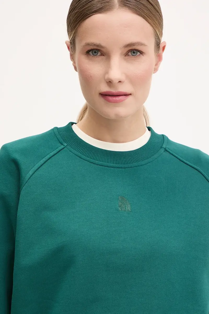 felpa in cotone Relaxed donna colore verde NF0A8C396GI1 miniatura 4