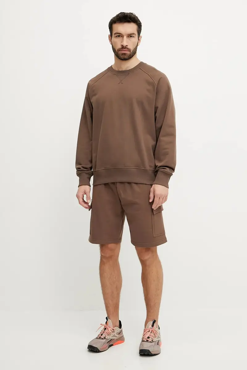 felpa in cotone Relaxed uomo colore marrone con applicazione NF0A8C361OI1 miniatura 2