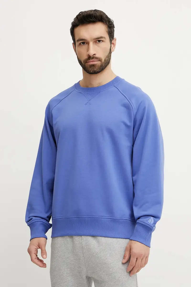 felpa in cotone Relaxed uomo colore violetto con applicazione NF0A8C366IF1 miniatura 3