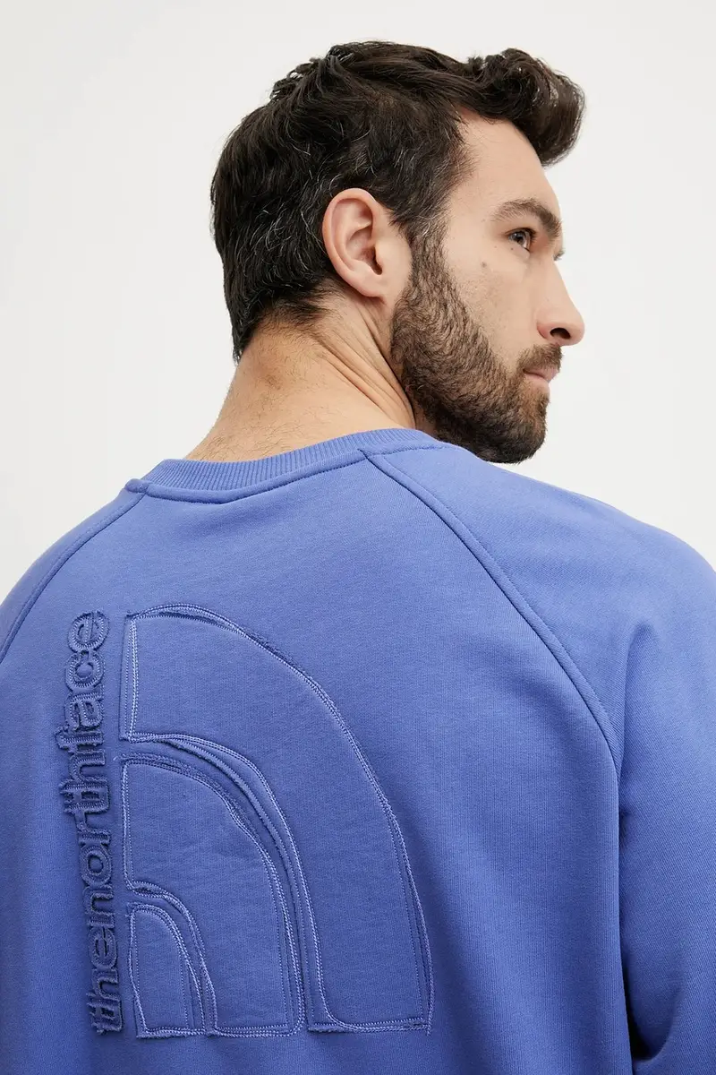 felpa in cotone Relaxed uomo colore violetto con applicazione NF0A8C366IF1 miniatura 4