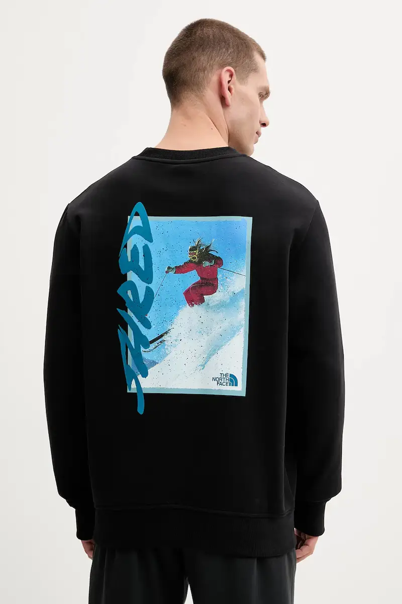 felpa in cotone uomo colore nero NF0A8EU5JK31