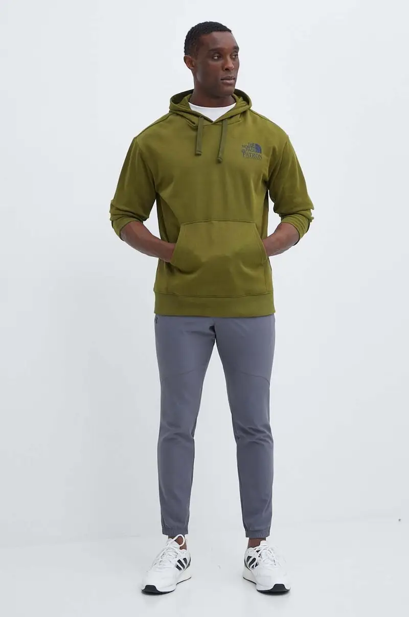 felpa in cotone uomo colore verde con cappuccio NF0A87DVPIB1 miniatura 2