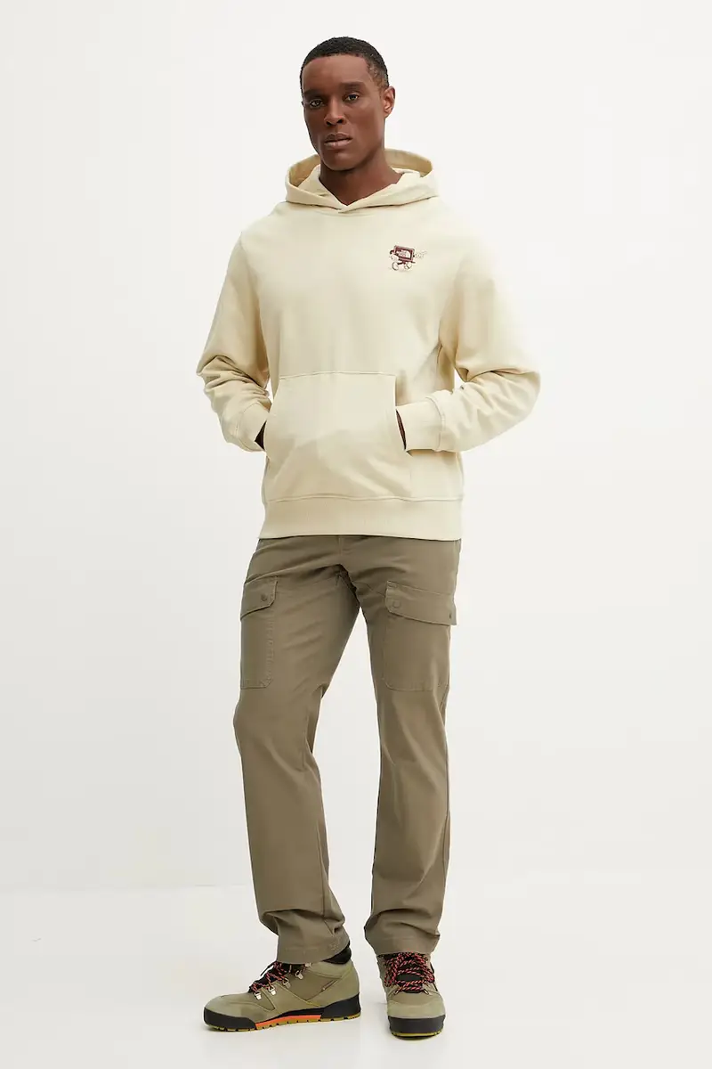 felpa in cotone WAMFC uomo colore beige con cappuccio NF0A8C333X41 miniatura 2