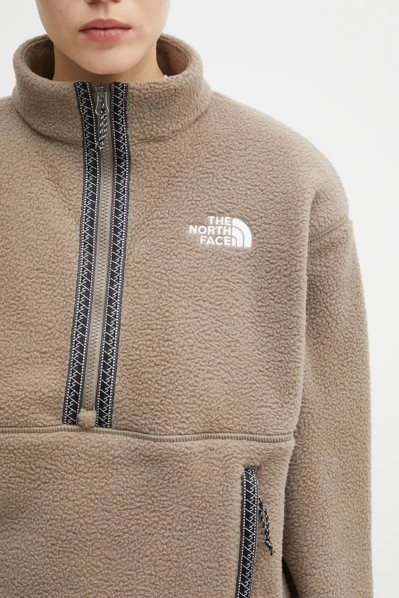 felpa in pile Fleeski 1/4 zip donna colore marrone NF0A88Z3BOW1 miniatura 4