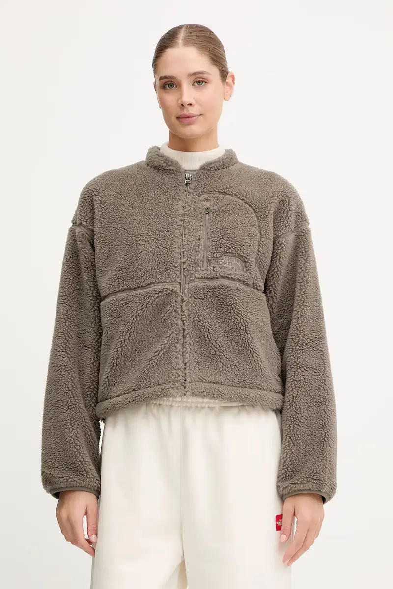 felpa in pile TNF Extreme Pile donna colore marrone NF0A88ZBBOW1