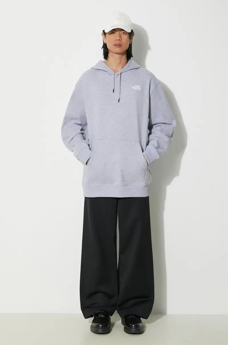 felpa M Essential Hoodie uomo colore grigio con cappuccio NF0A7ZJ9DYX1