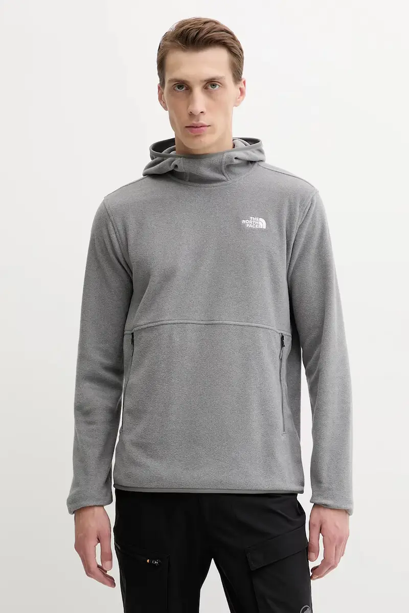 felpa outdoor colore grigio con cappuccio NF0A8D0SCQI1