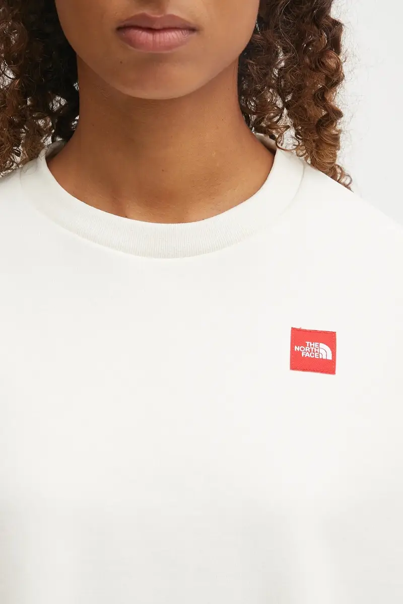 felpa Redbox donna colore beige con applicazione NF0A8EFYQLI1 miniatura 4