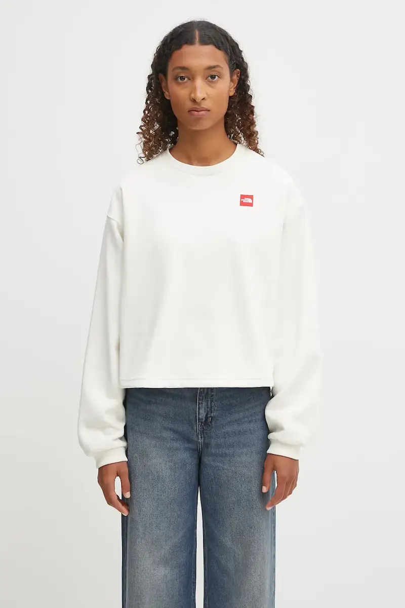 felpa Redbox donna colore beige con applicazione NF0A8EFYQLI1