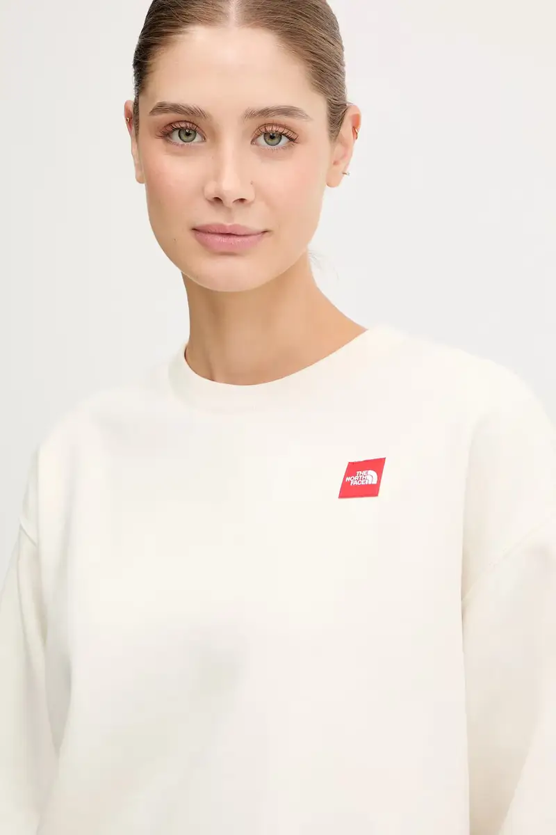 felpa Redbox donna colore beige con applicazione NF0A8EFYQLI1 miniatura 4