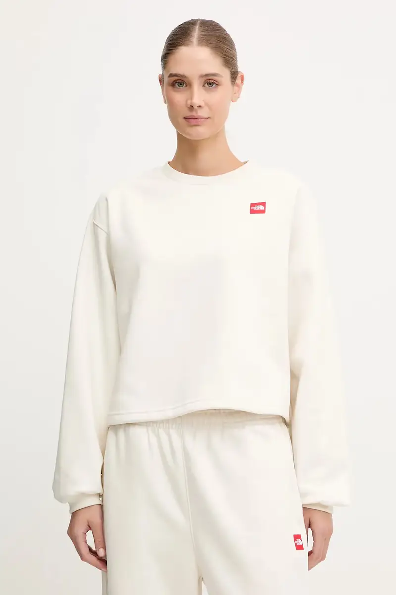 felpa Redbox donna colore beige con applicazione NF0A8EFYQLI1