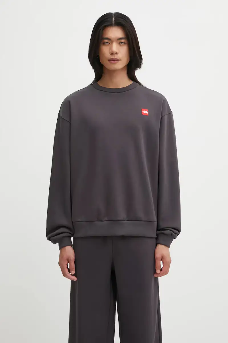 felpa Redbox uomo colore grigio con applicazione NF0A8EG10SA1