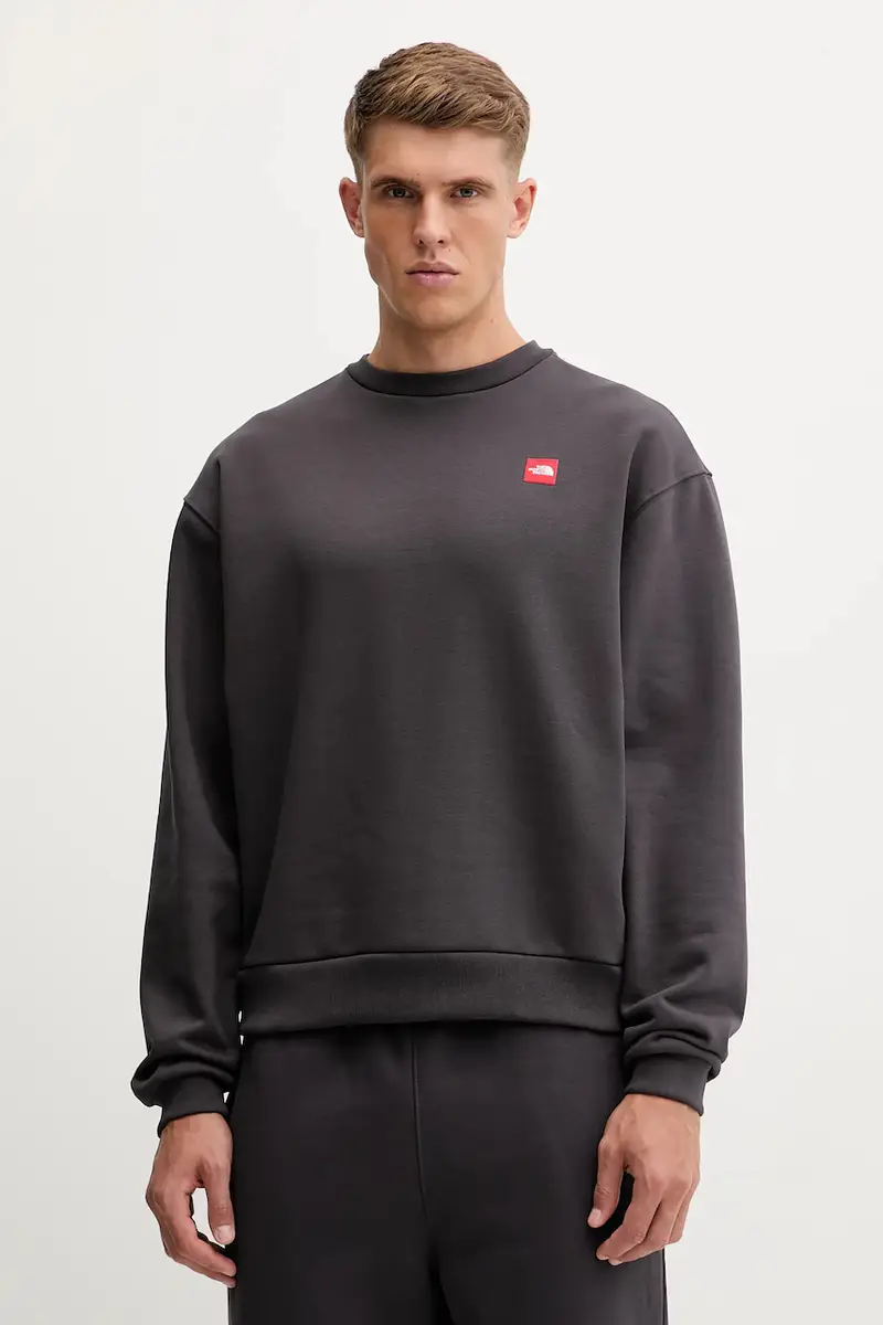 felpa Redbox uomo colore grigio con applicazione NF0A8EG10SA1