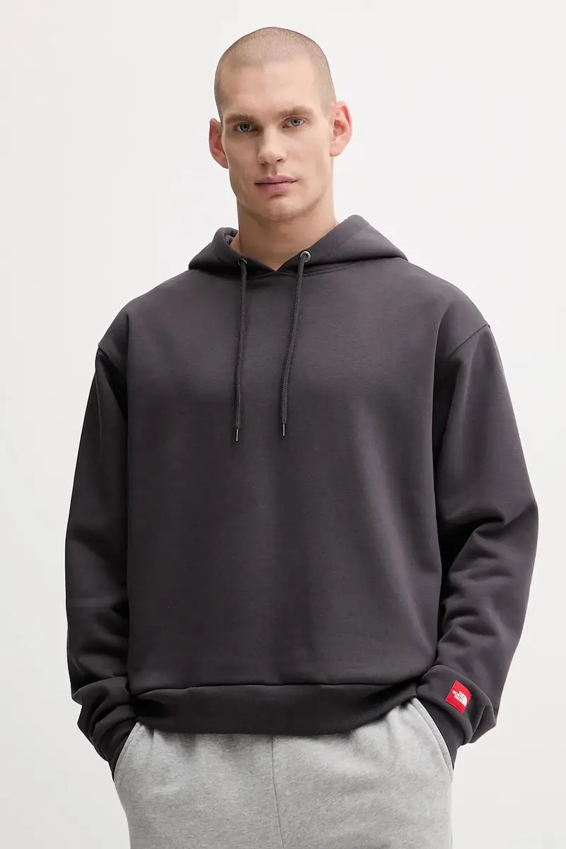 felpa Redbox uomo colore grigio con cappuccio NF0A8EFZ0SA1