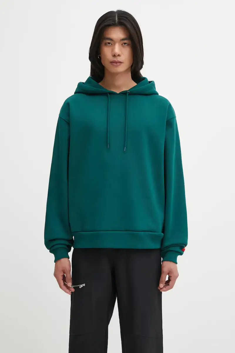 felpa Redbox uomo colore verde con cappuccio NF0A8EFZ1KI1