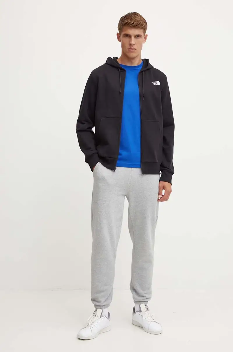 felpa Simple Dome Full Zip Hoodie uomo colore nero con cappuccio NF0A89FDJK31 miniatura 2