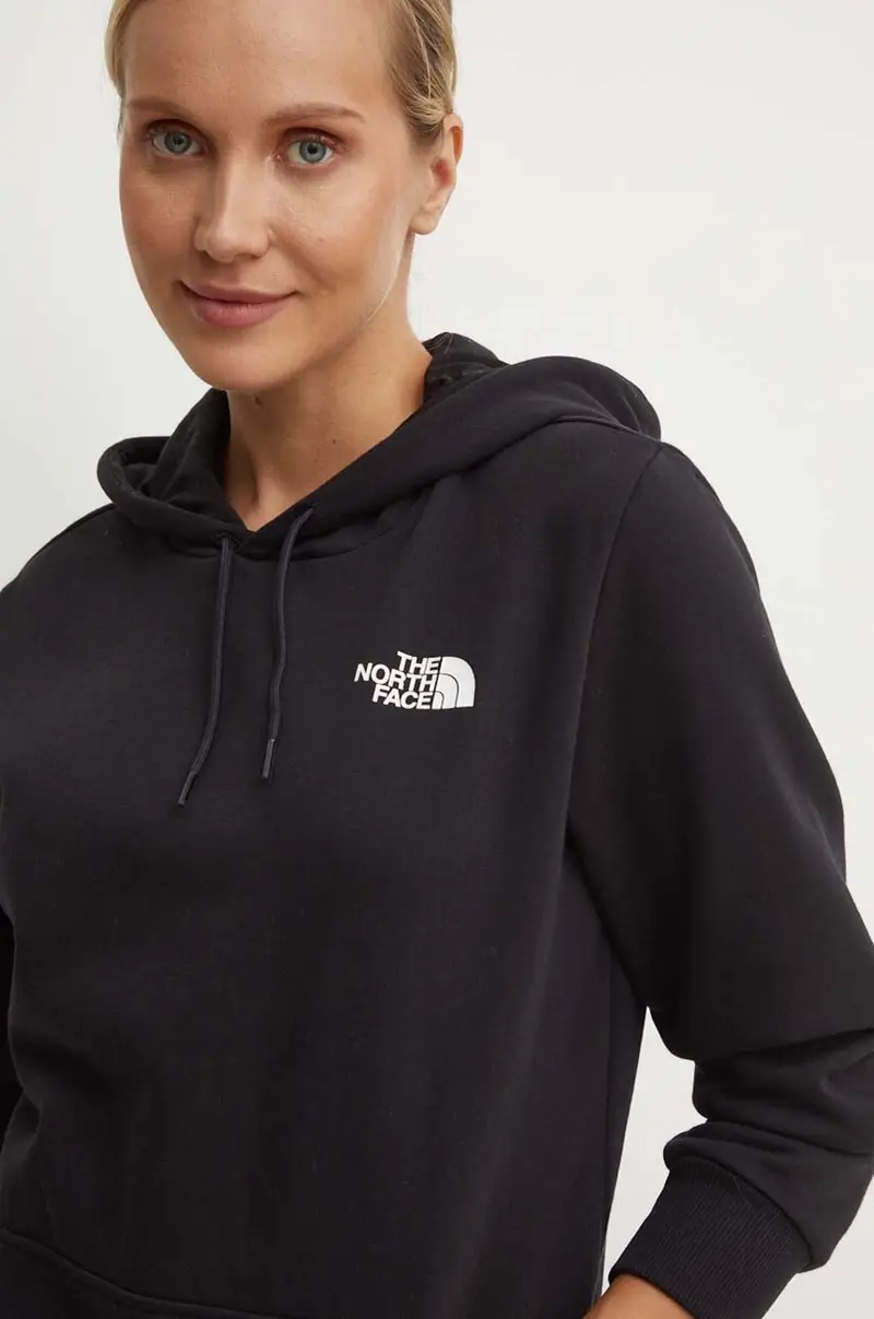 felpa Simple Dome Hoodie donna colore nero con cappuccio NF0A89EYJK31 miniatura 4